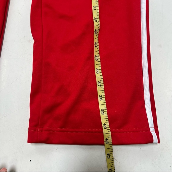 adidas boys red 3stripes pants XL NWT L110-29 - Picture 4 of 7